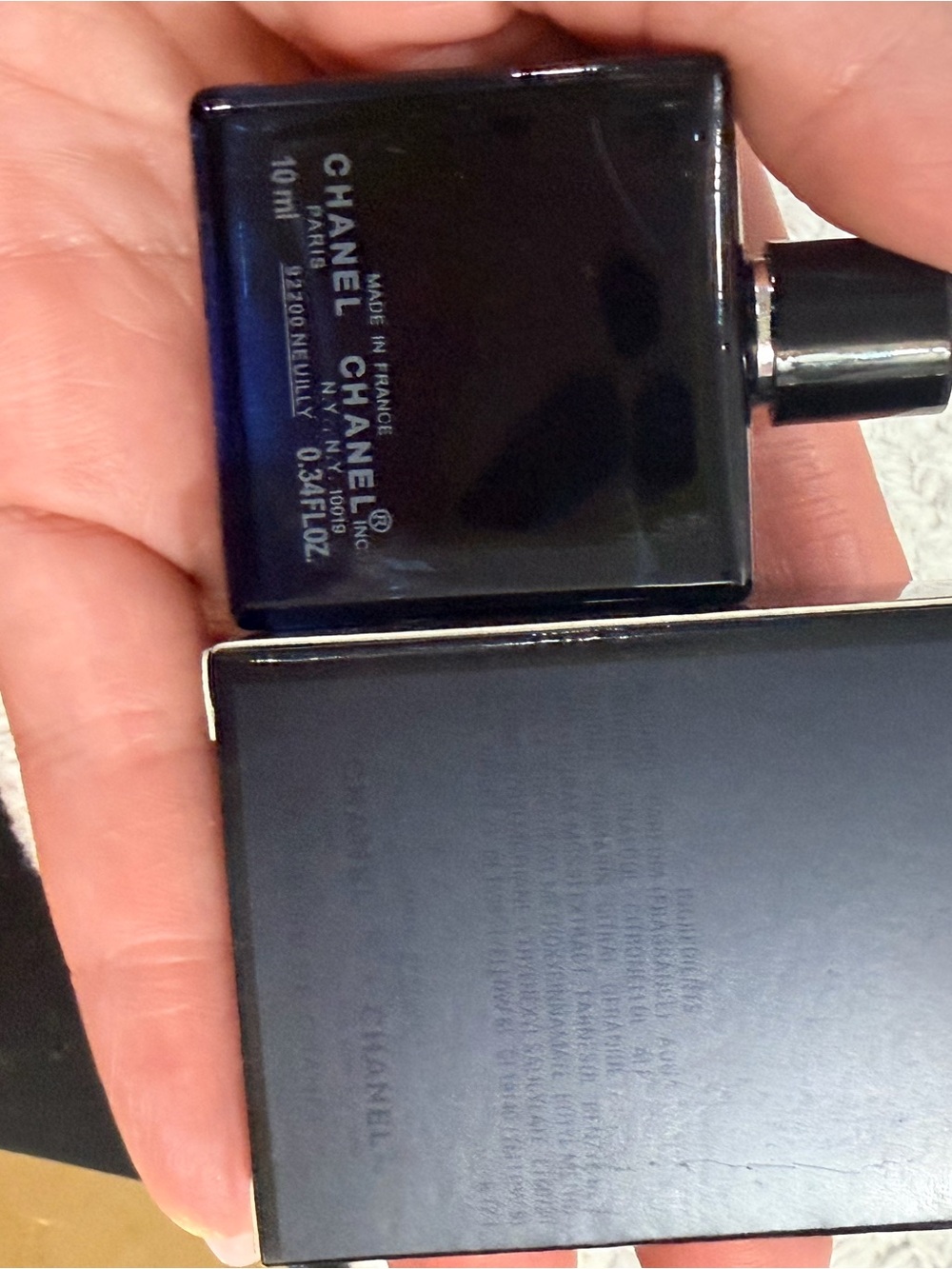 CHANEL Bleu De Chanel Denim Cosmetic Pouch & EDP Mini Gift Set New - Picture 5 of 10